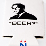 george bush beer koozie